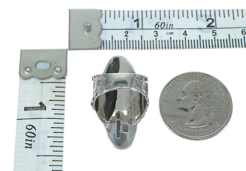 Southwestern Turquoise Sterling Silver Ring Size 5-1/4 YX85589